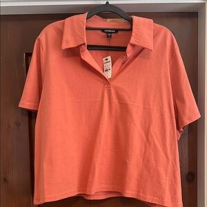 Coral Women's Polo Top from Express. XL